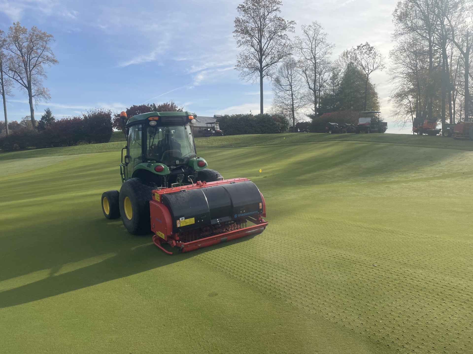 Deep tine fairway aeration