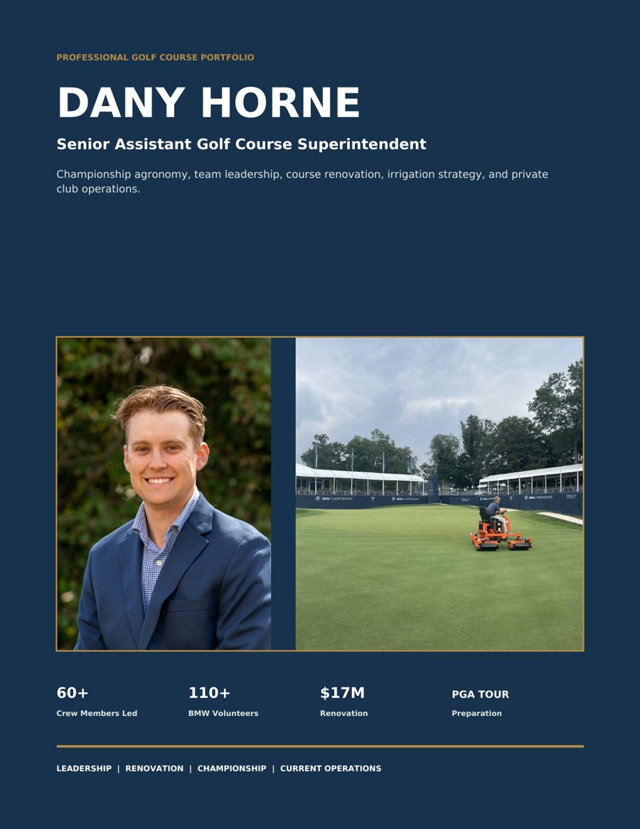Preview of Dany Horne professional portfolio cover